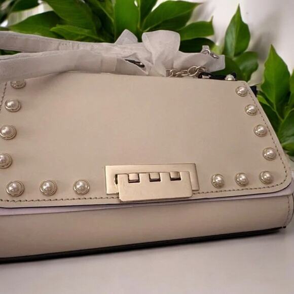 NWT - ZAC Zac Posen Bridette Belted Mini Crossbody Handbag in Dove - Picture 4 of 9
